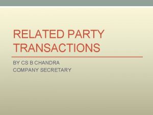 Related party transactions section 188
