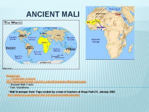 Ancient mali natural resources