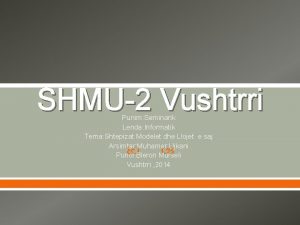 Punim seminarik perfundimi