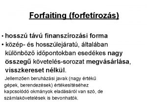 Forfetírozás jelentése