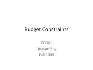 Budget constraint graph example