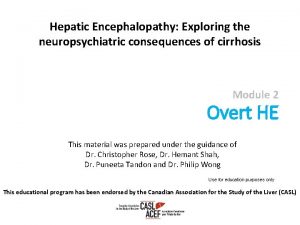 Hepatic encephalopathy treatment guidelines