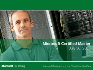 Microsoft certified master Microsoft certified master