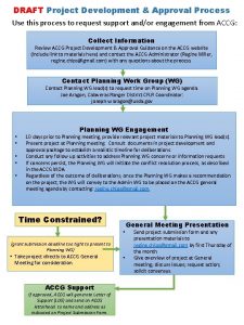 DRAFT Project Development Approval Process Use this process DRAFT Project Development Approval Process Use this process