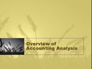 Undo accounting distortions