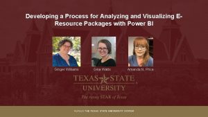 Developing a Process for Analyzing and Visualizing EResource