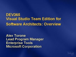 Visual studio team edition for database professionals