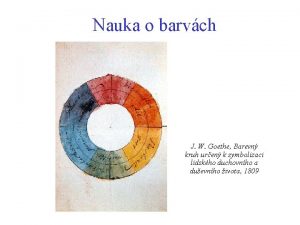 Nauka o barvch J W Goethe Barevn kruh