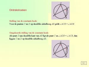 Stelling van de constante hoek
