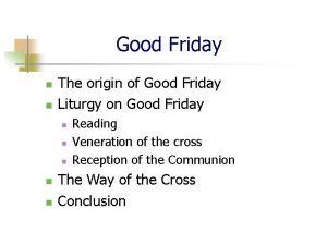 What is the origin of good friday