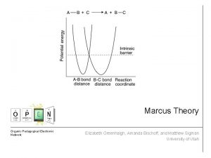 Marcus Theory Organic Pedagogical Electronic Network Elizabeth Greenhalgh