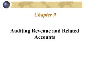 Chapter 9 auditing sales and receivables