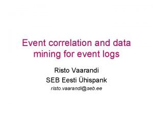 Correlation rules in data mining Correlation rules in data mining
