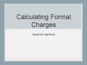 Calculating formal charge