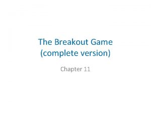 Breakout game java