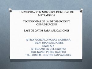 Universidad tecnologica de izucar de matamoros