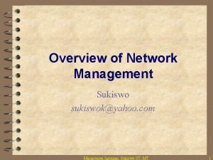 Network management entity