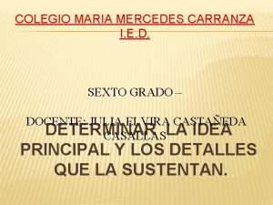 Colegio maria mercedes carranza