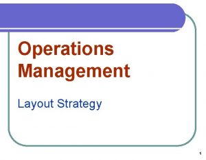 What are the seven layout strategies?