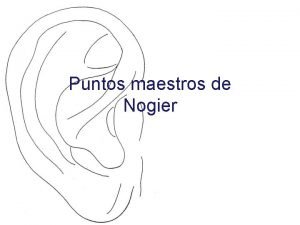 Puntos maestros de nogier