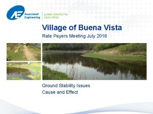 Village of Buena Vista Rate Payers Meeting July