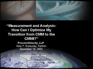 Cmmi measurement and analysis