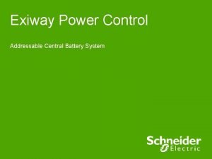 Schneider central battery system