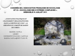 CONGRS DE LASSOCIATION FRANAISE DE SOCIOLOGIE GT 32