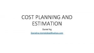 Cost planning