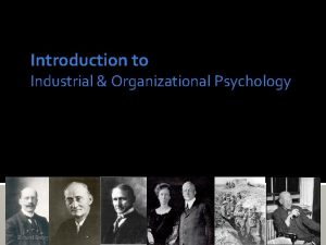Introduction to organizational psychology