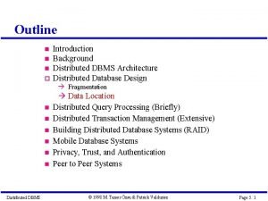 Dbms putline