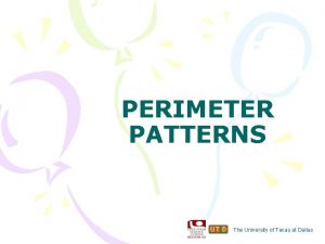 Perimeter patterns