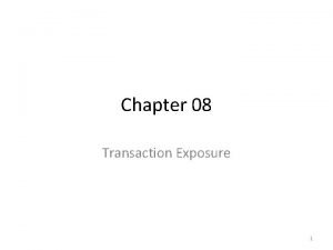 Transaction exposure example