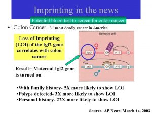 Genomic imprinting definition Genomic imprinting definition