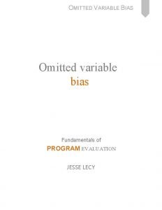 How to detect omitted variable bias