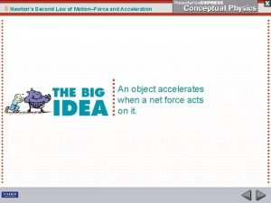 Law of force and acceleration