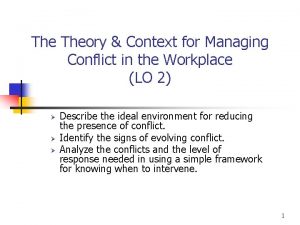 Managing conflict theory