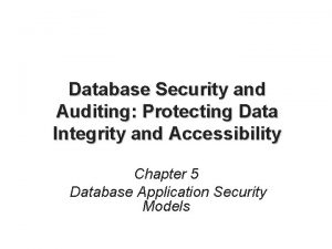 Database security models