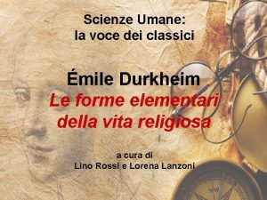 Scienze Umane la voce dei classici mile Durkheim