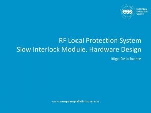 RF Local Protection System Slow Interlock Module Hardware