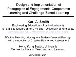 Design and Implementation of Pedagogies of Engagement Cooperative