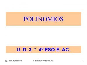Polinomios 4 eso