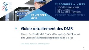 Guide retraitement des DMR Projet de Guide des