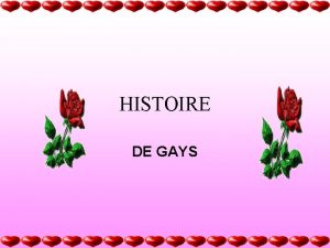 Histoire de gays