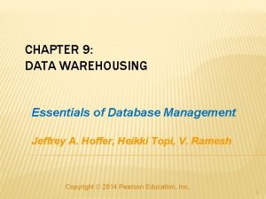 Data warehouse essentials