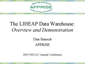 Liheap data warehouse