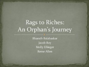Rags to Riches An Orphans Journey Bharath Balabaskar