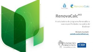 Renova Calc MD A calculadora do programa Renova