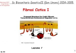 Fibrosi Cistica I Lezione 7 By NA 1