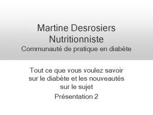 Martine desrosiers